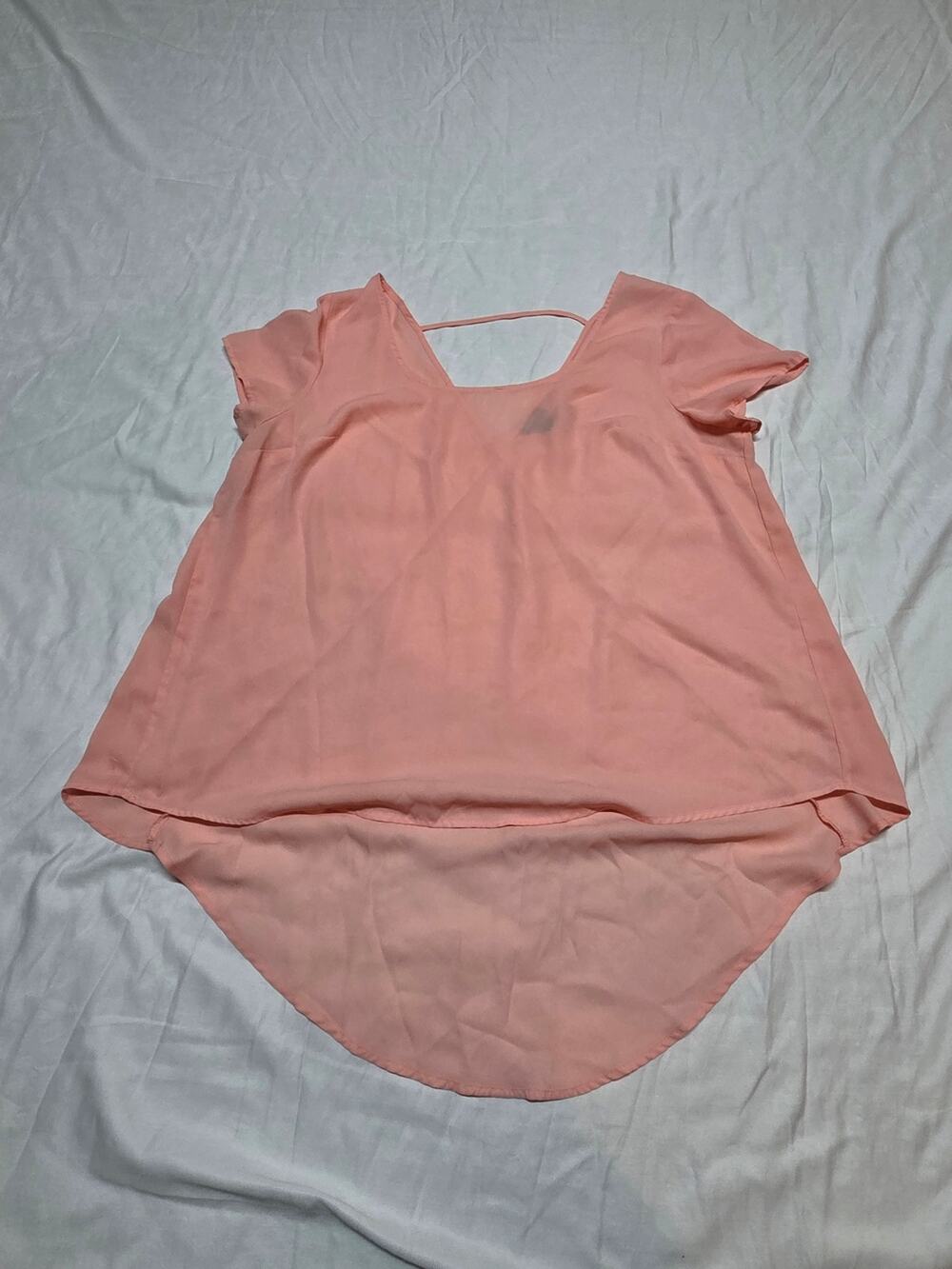 torrid Peach High-Low Chiffon Tunic